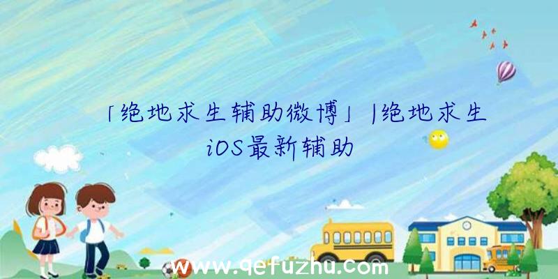 「绝地求生辅助微博」|绝地求生iOS最新辅助